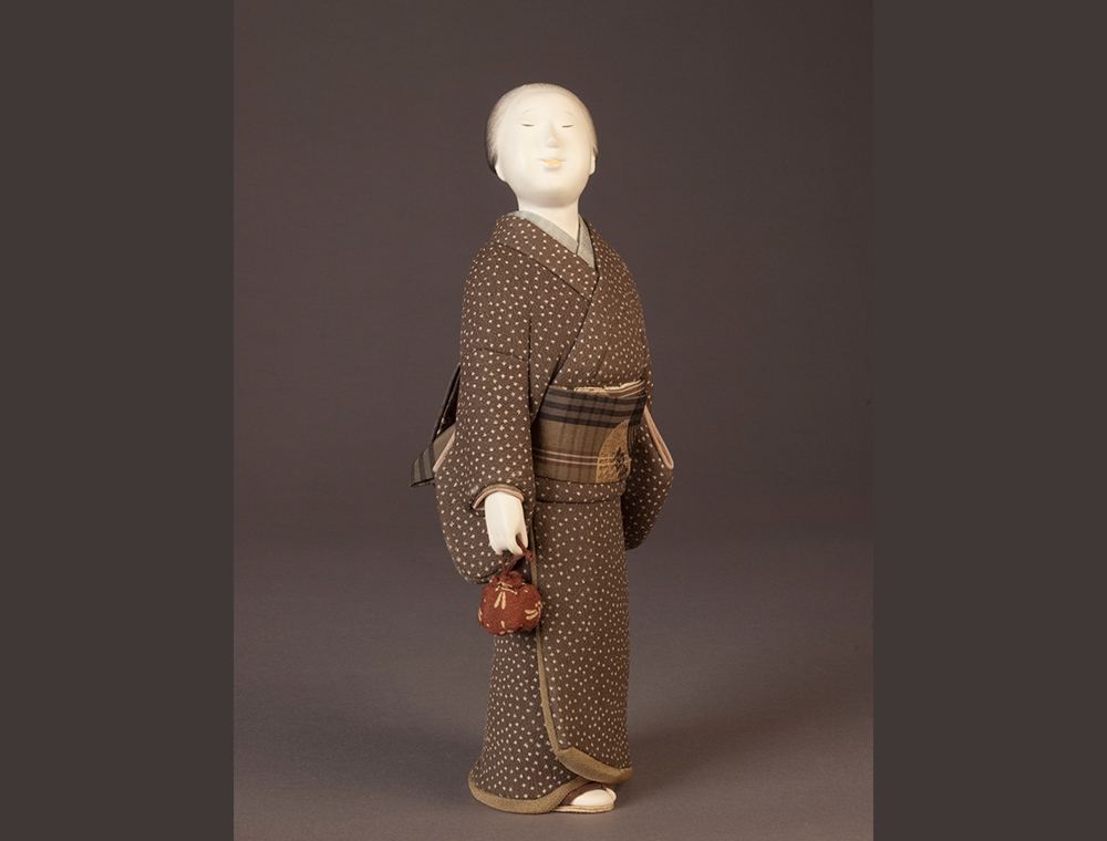 N ihonga 絵画　6号　Japanese doll 大正ロマン Japanese Antique Gosho-Ningyo Doll with Hat - Zentner Collection